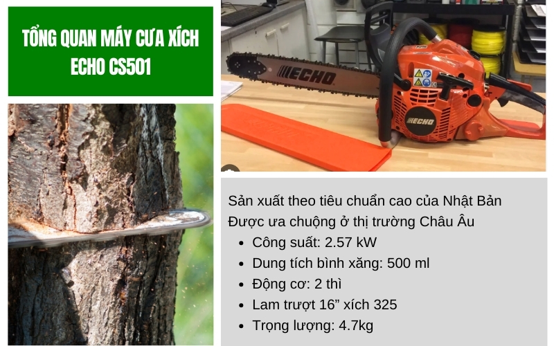 Tổng quan cưa xích Echo CS501