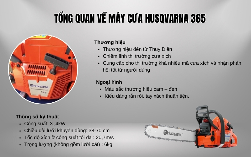 Tổng quan về máy cưa Husqvarna 365