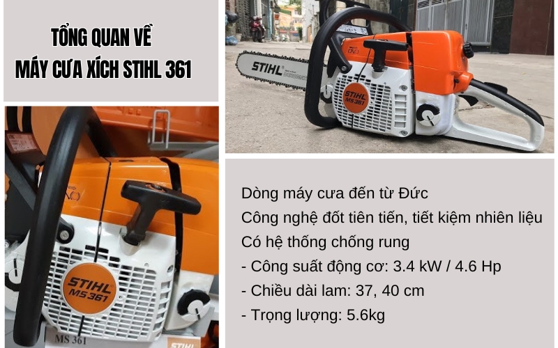 Tổng quan về máy cưa xích Stihl 361