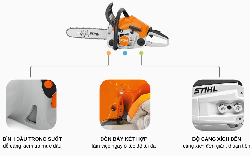 Ưu điểm vượt trội của máy cưa mini STIHL MS162