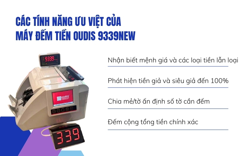 Các tính năng ưu việt của Máy đếm tiền Oudis 9339NEW
