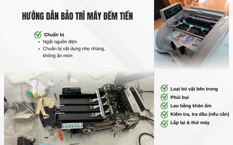 Hướng dẫn bảo trì máy đếm tiền giúp tiết kiệm chi phí và tăng độ bền