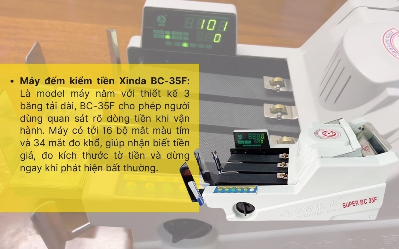 Máy đếm kiểm tiền Xinda BC-35F