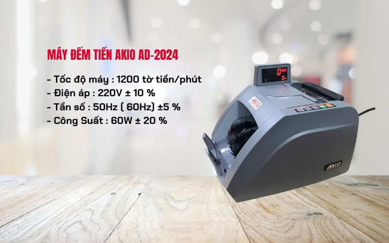 Máy đếm kiểm tiền Akio AD-2024