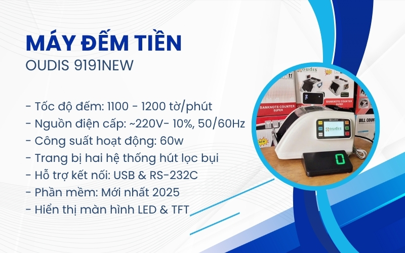 Máy đếm tiền OUDIS 9191NEW