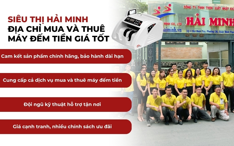 Siêu Thị Hải Minh – Địa chỉ mua và thuê máy đếm tiền giá tốt
