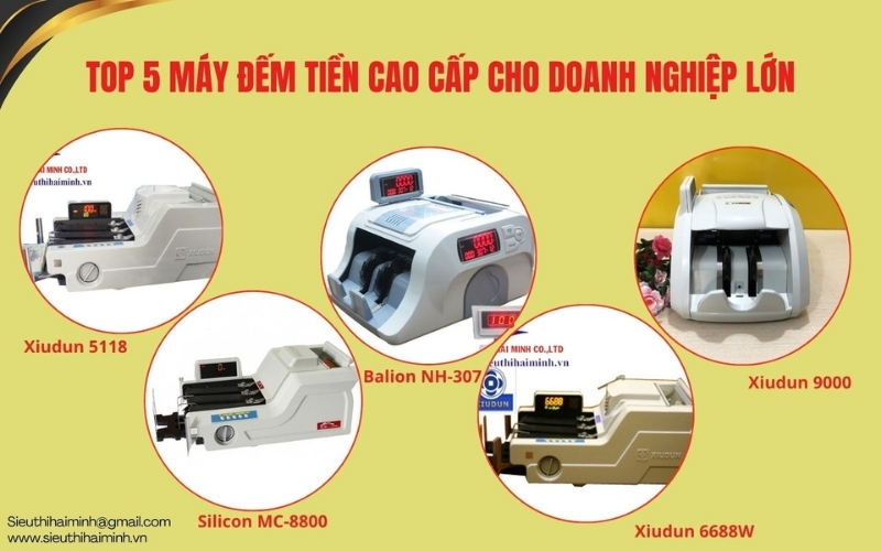 Top 5 máy đếm tiền cao cấp dành cho doanh nghiệp lớn