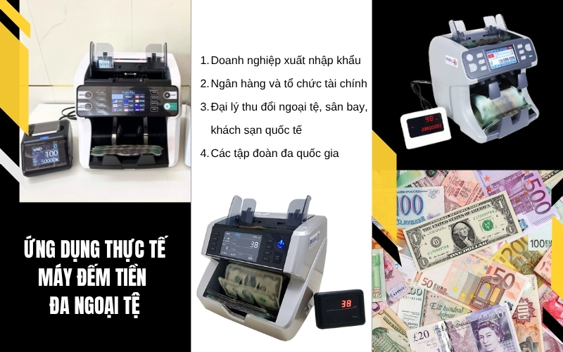 Ứng dụng thực tế của máy đếm tiền đa ngoại tệ trong kinh doanh quốc tế