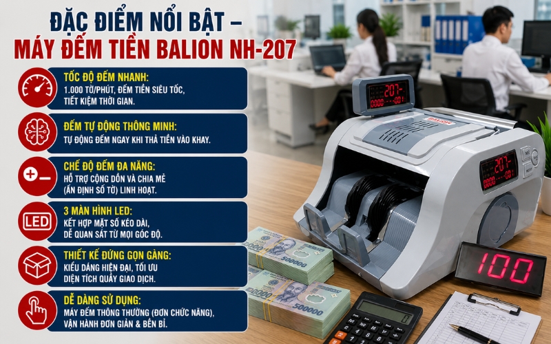 Đặc điểm nổi bật của máy Balion NH-207