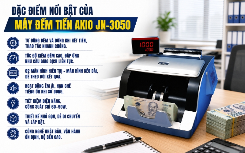 Đặc điểm của đếm tiền AKIO AD-8638