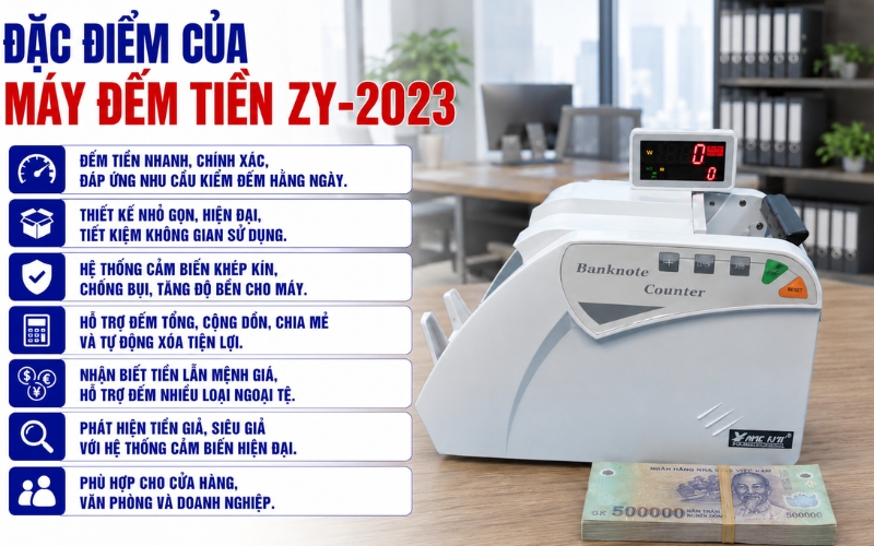 Đặc điểm của máy đếm tiền ZY-2023
