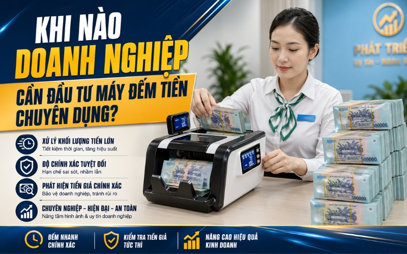 Khi nào doanh nghiệp cần đầu tư máy đếm tiền chuyên dụng?