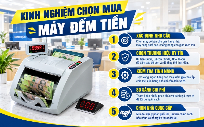 Kinh nghiệm khi chọn mua máy đếm tiền tốt cho doanh nghiệp 