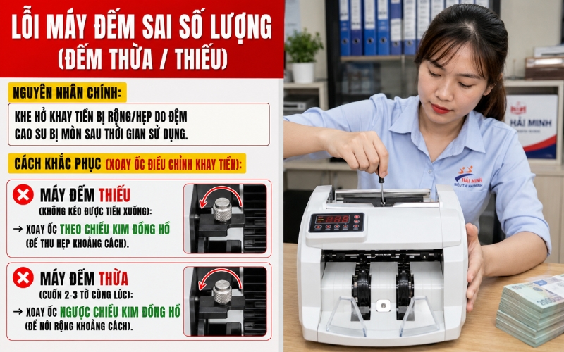 Lỗi máy đếm sai số lượng, đếm thiếu hoặc thừa