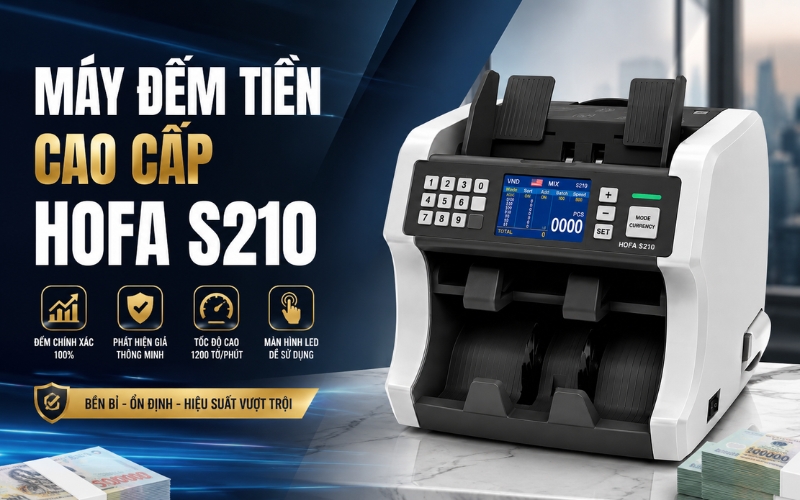 Máy đếm tiền đa chức năng HOFA S210
