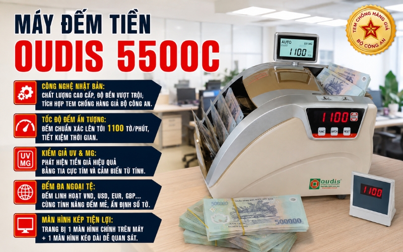 Máy đếm tiền Oudis 5500C