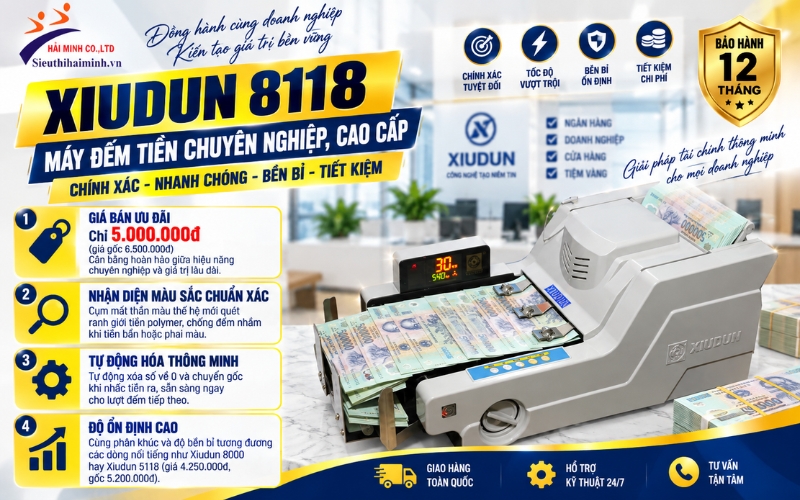 Máy đếm tiền Xiudun 8118