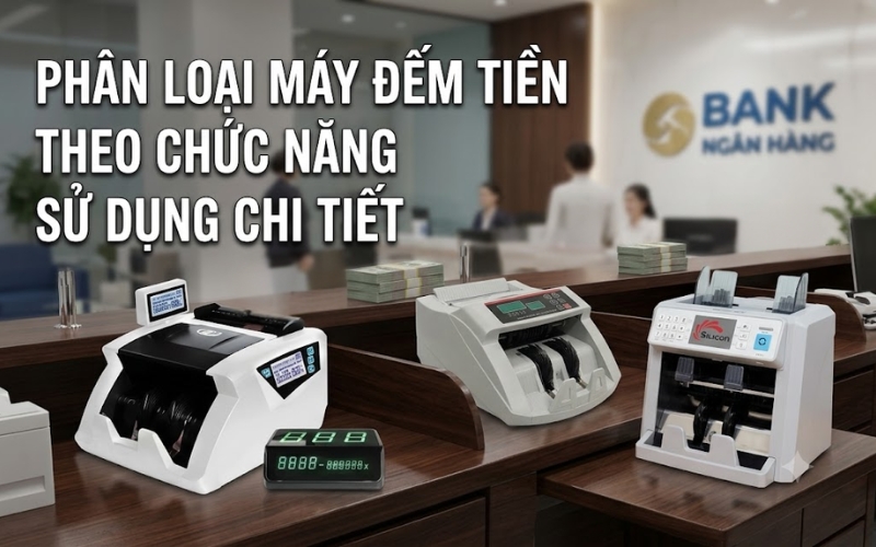 Phân loại máy đếm tiền theo chức năng sử dụng chi tiết