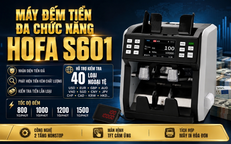 Thông số của máy đếm tiền đa chức năng S601