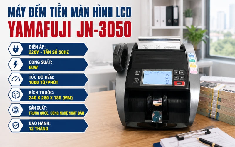 Thông số kỹ thuật của máy đếm tiền mini JN-3050