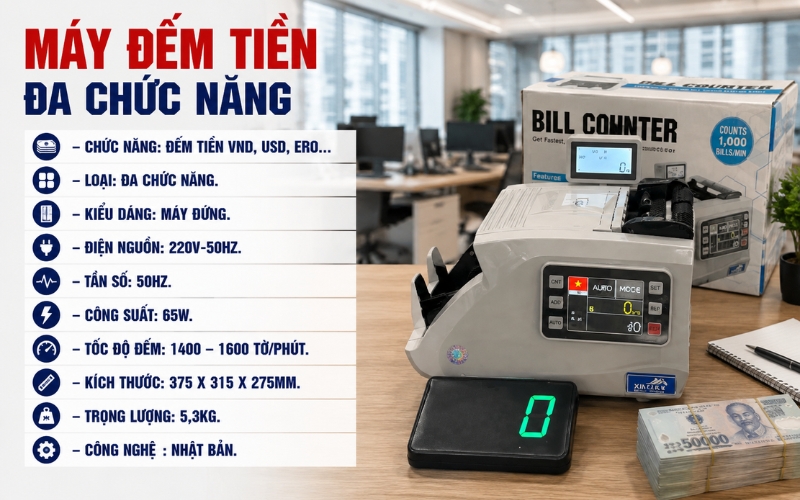 Thông số của máy đếm tiền Mazsan 701New