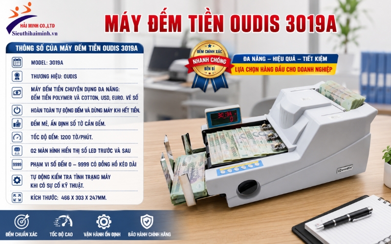 Thông số của máy đếm tiền OUDIS 3019A