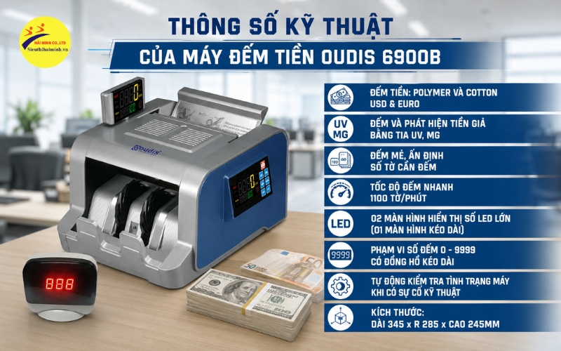 Thông số máy đếm tiền OUDIS 6900B
