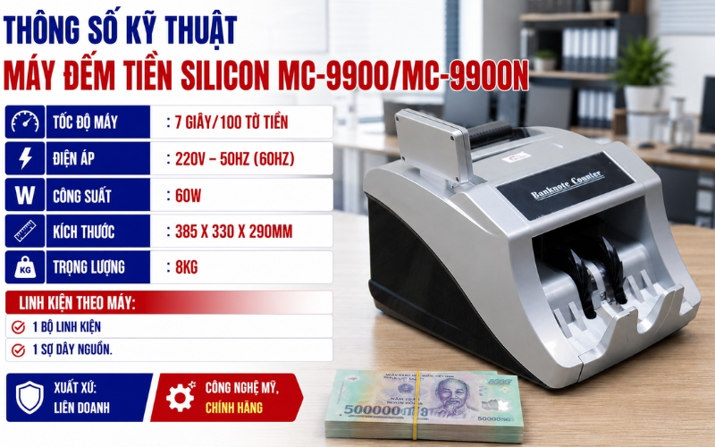 Thông số máy đếm tiền Silicon MC-9900