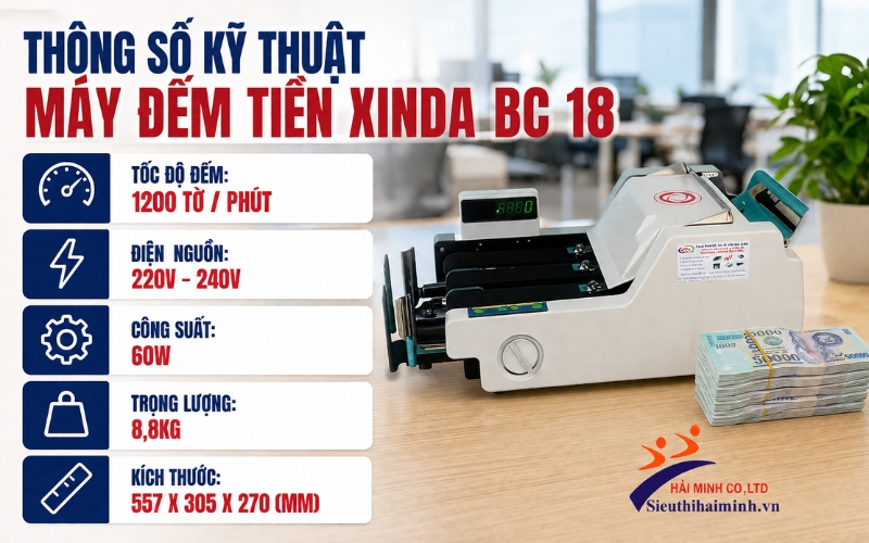Thông số kỹ thuật chi tiết Xinda BC-18