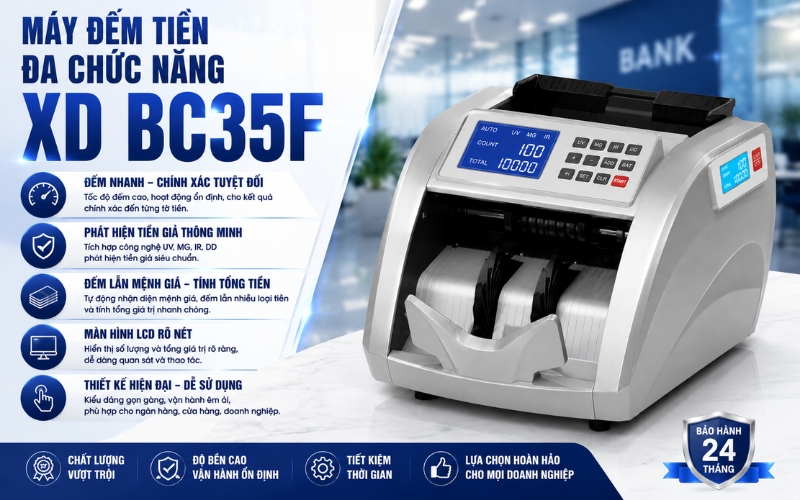 Tính năng nổi bật của máy đếm tiền đa chức năng XD BC35F