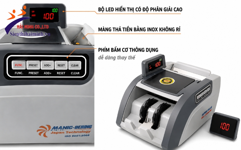 Tính năng nổi bật của máy đếm tiền B-1618