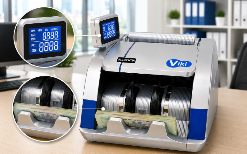 Ưu điểm nổi bật của máy đếm tiền ViKi 5588