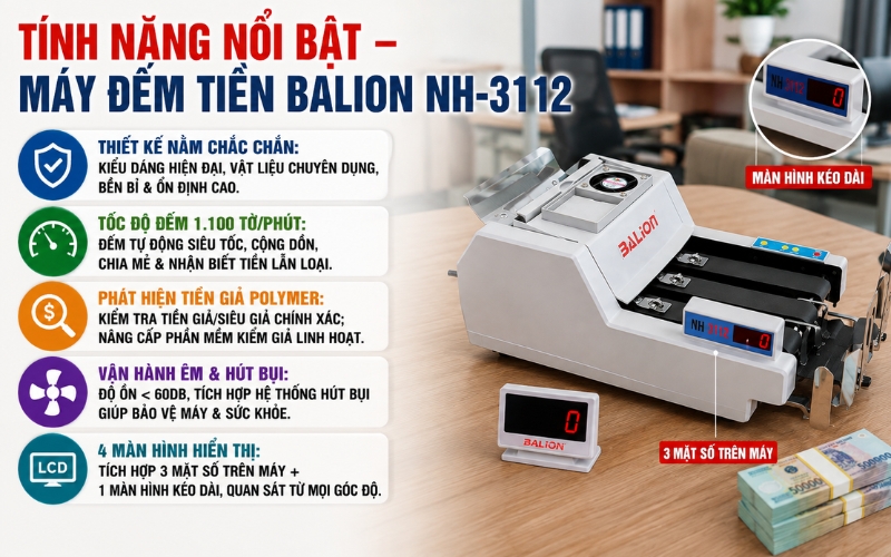 Tính năng nổi bật của máy Balion NH-3112