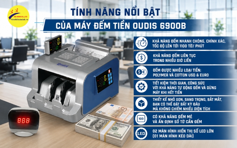 Tính năng nổi bật của máy đếm tiền 6900B