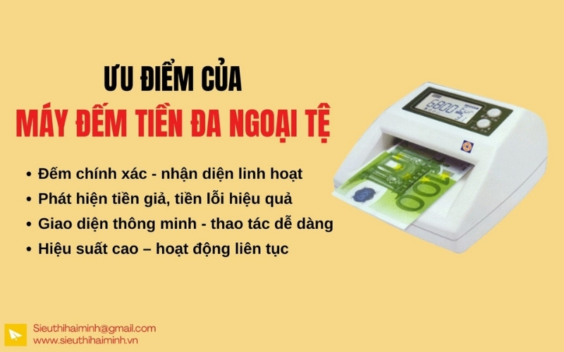 ưu điểm của máy đếm tiền đa ngoại tệ