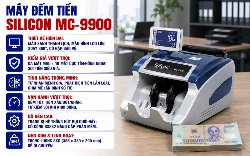 Ưu điểm nổi bật của máy đếm tiền MC-9900
