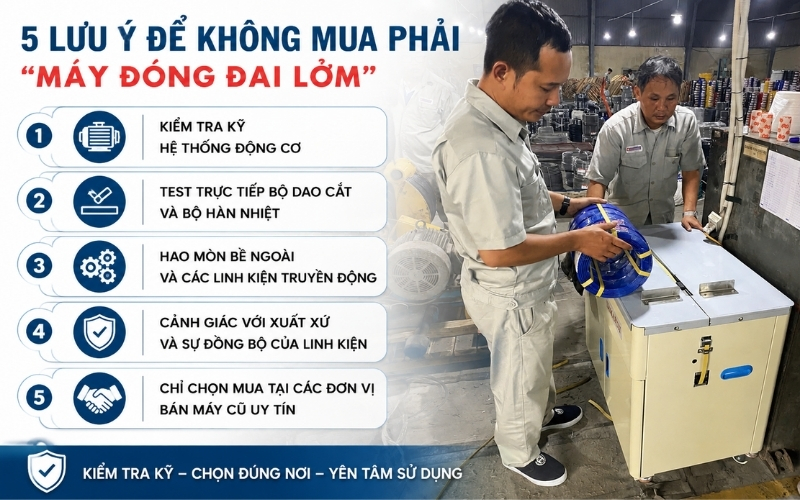 5 Lưu ý để không mua phải máy đóng đai lởm