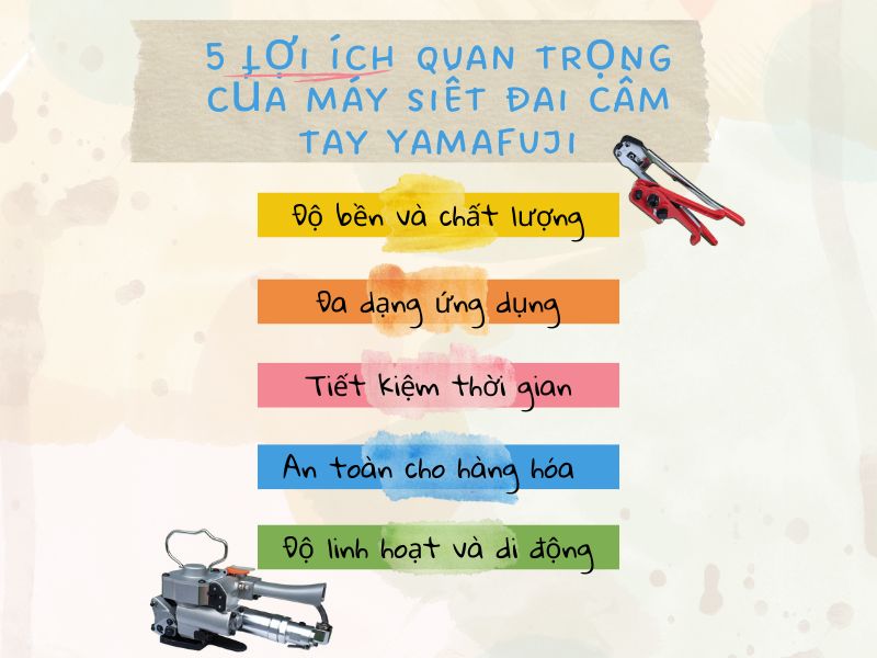 5 lợi ích quan trọng của máy siết đai cầm tay