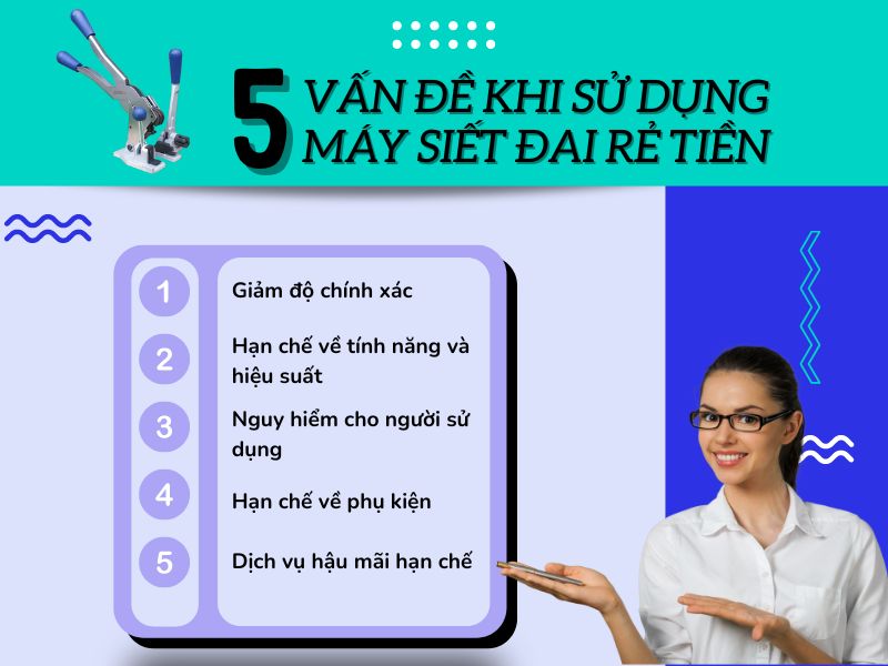 5 vấn đề gặp phải khi sử dụng máy đóng đai giá rẻ