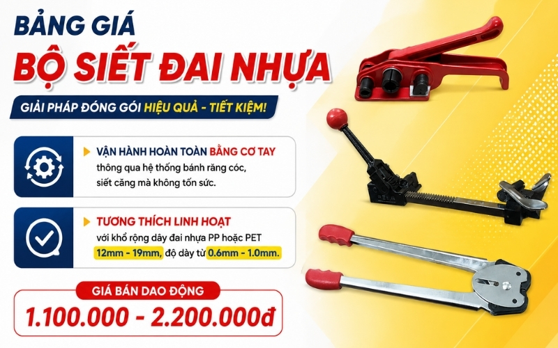 Bảng giá bộ siết đai nhựa