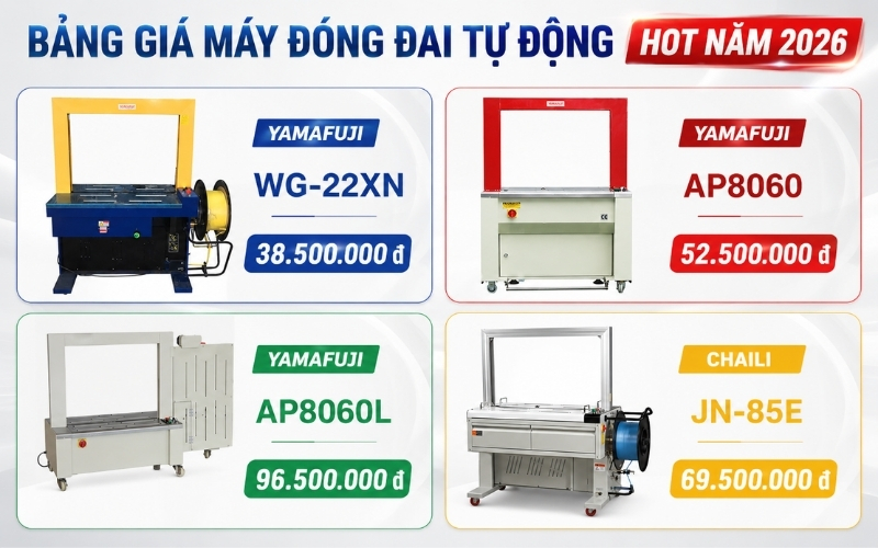 Bảng giá máy đóng đai tự động hot năm 2026