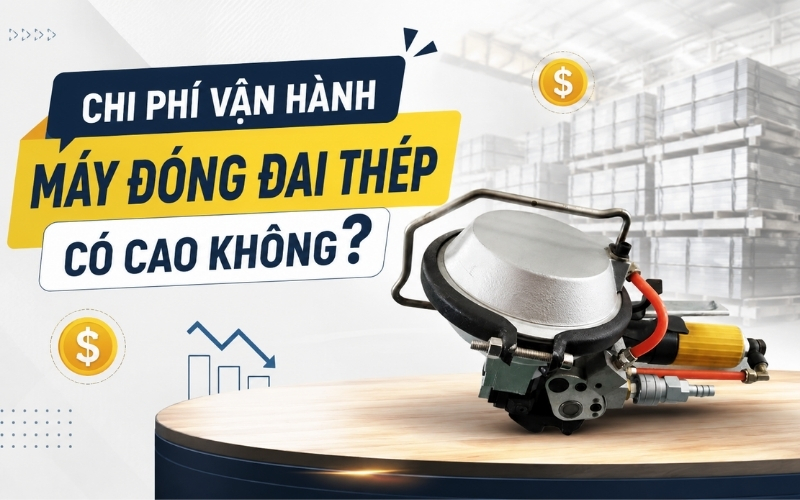 Chi phí vận hành máy đóng đai thép có cao không