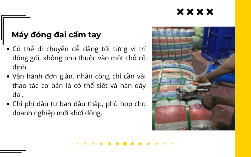 Chọn loại máy đóng đai cầm tay phù hợp với xưởng