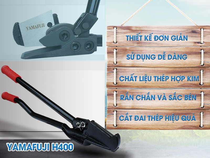 Đặc điểm nổi bật của máy Máy cắt đai thép Yamafuji H400 chính hãng