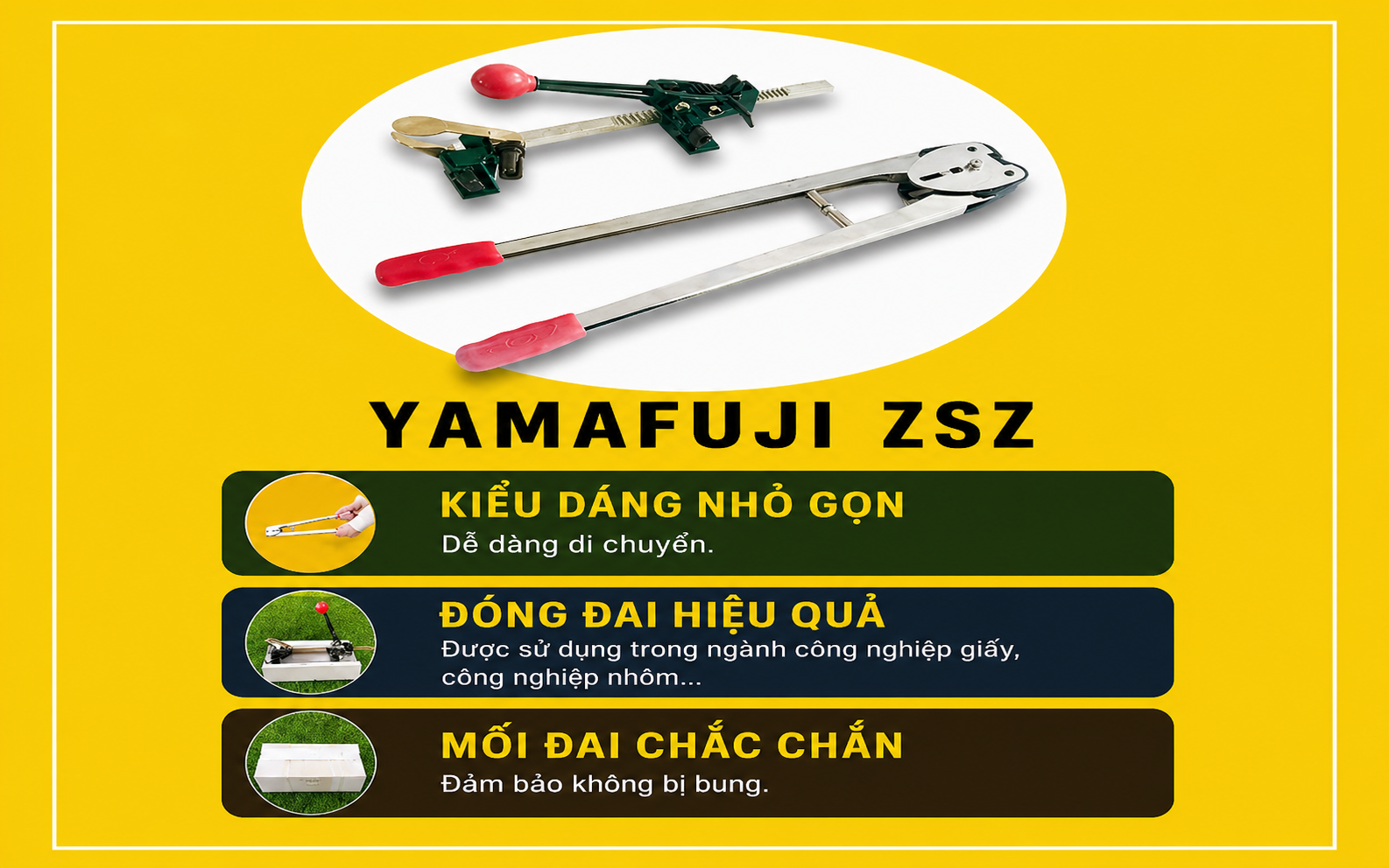Đặc điểm nổi bật cuả Bộ dụng cụ siết kẹp đai nhựa​ Yamafuji ZSZ