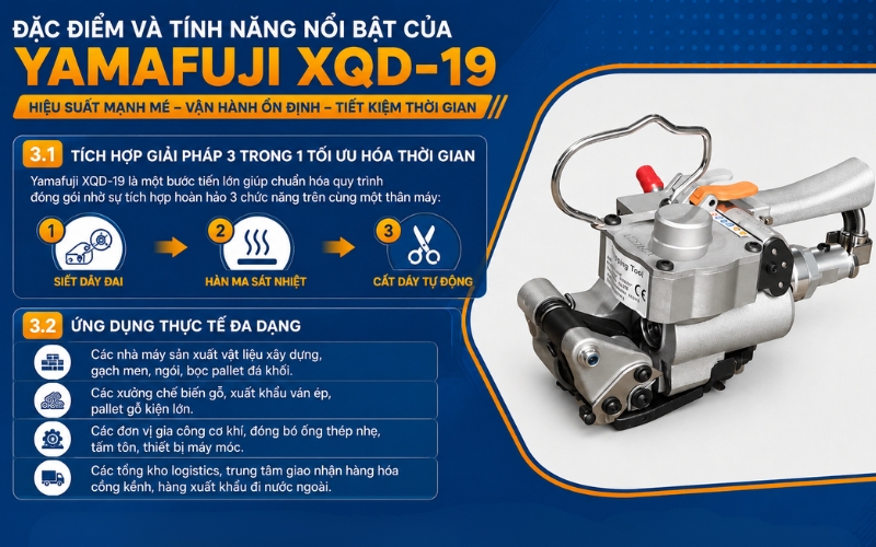 Đặc điểm và tính năng nổi bật của Yamafuji XQD-19