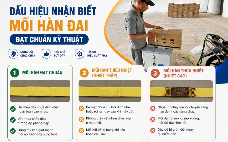 Dấu hiệu nhận biết mối hàn đai đạt chuẩn kỹ thuật