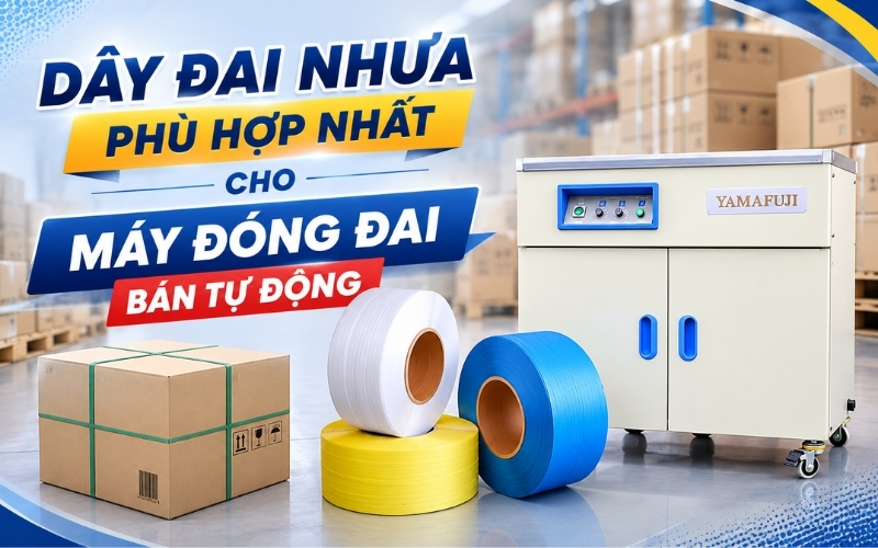 Dây Đai Nhựa Phù Hợp Nhất Cho Máy Đóng Đai Bán Tự Động