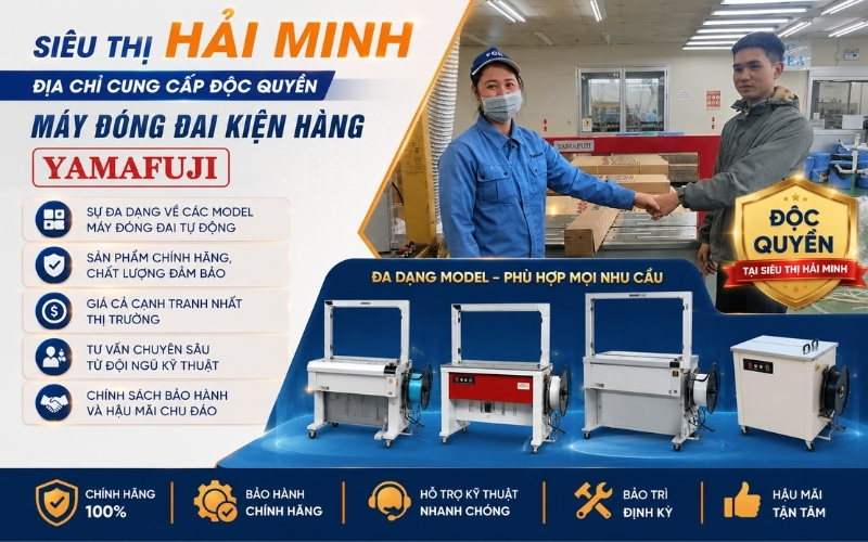 Địa chỉ cung cấp độc quyền máy đóng đai kiện hàng Yamafuji