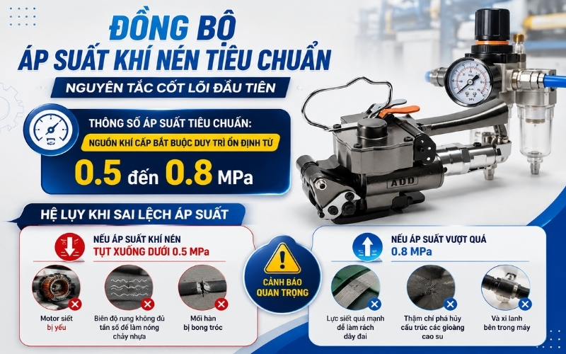 Đồng bộ áp suất khí nén tiêu chuẩn
